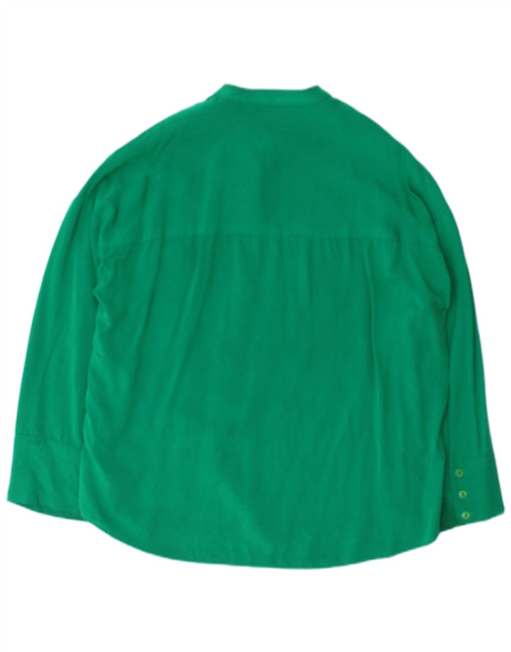 Zara Chemisier surdimensionné pour femme UK 10 Petite viscose verte