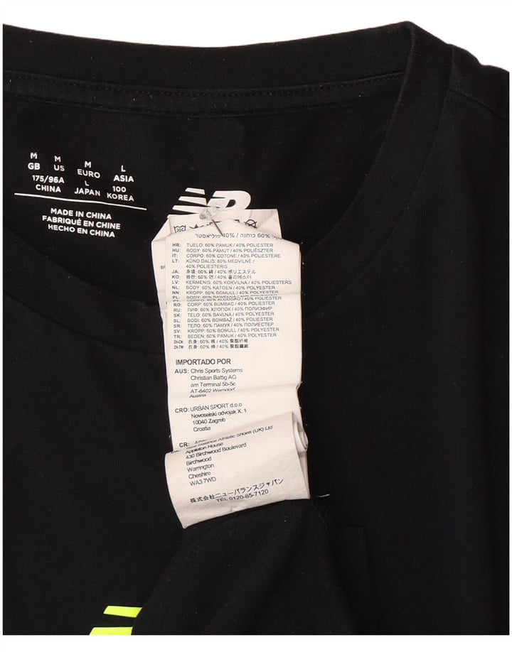New Balance T-Shirt Graphique Homme Noir Moyen Coton