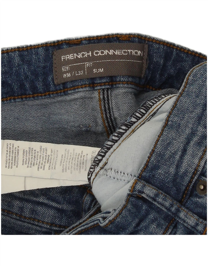 French Connection Jean Slim Homme W36 L32 Bleu Coton