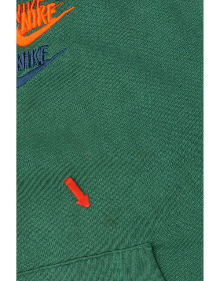 Nike Pull à capuche en coton vert moyen pour homme
