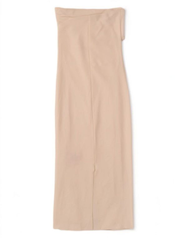Zara Robe bustier pour femme UK 44 Viscose blanche moyenne