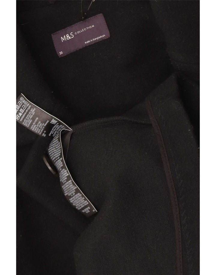 Marks & Spencer Manteau Femme UK 20 2XL Noir Polyester