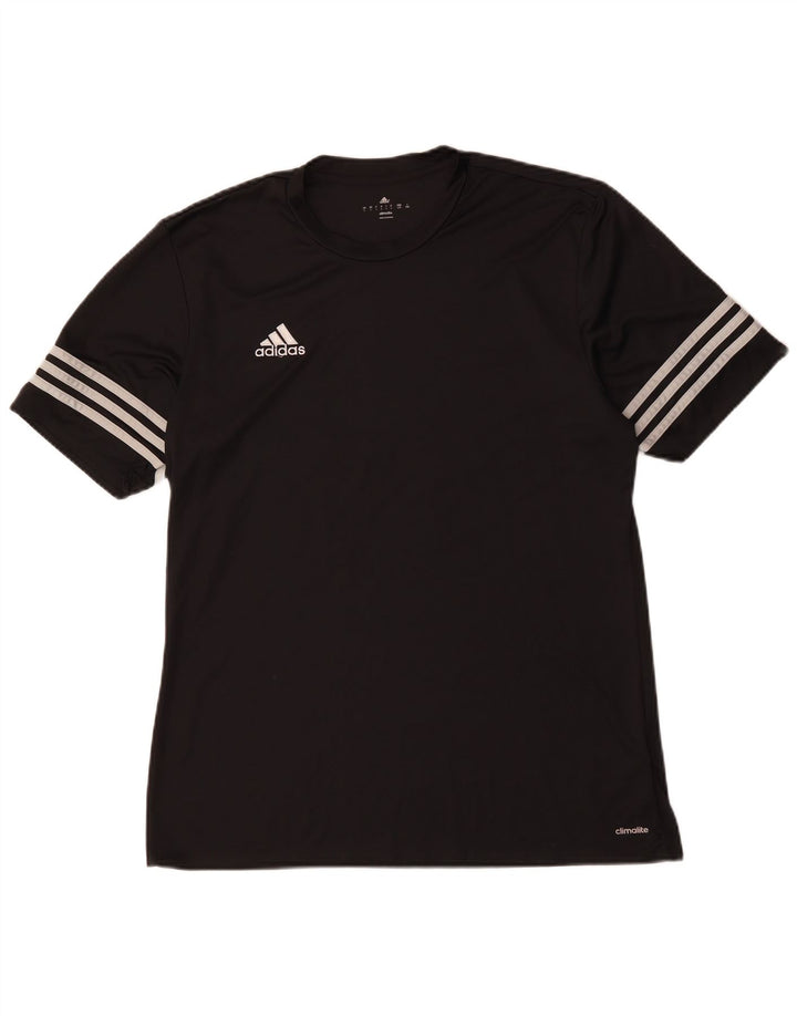 Adidas Hommes Climalite T-Shirt Haut Grand Noir Polyester