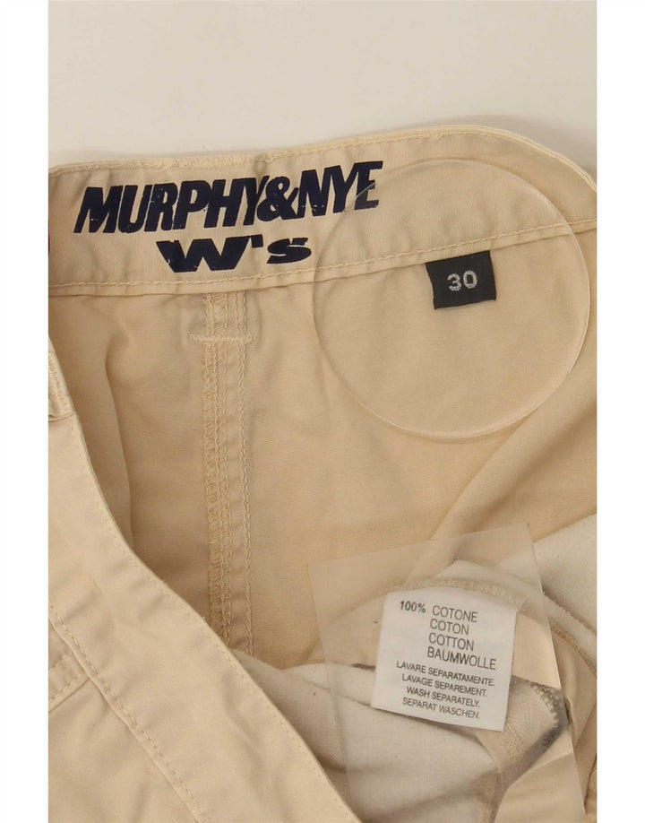 Murphy & Nye Short cargo taille haute pour femme Medium W30 Coton beige