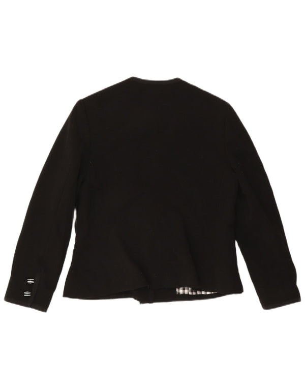 vintage Femme 5 Bouton Blazer Veste UK 12 Moyen Noir