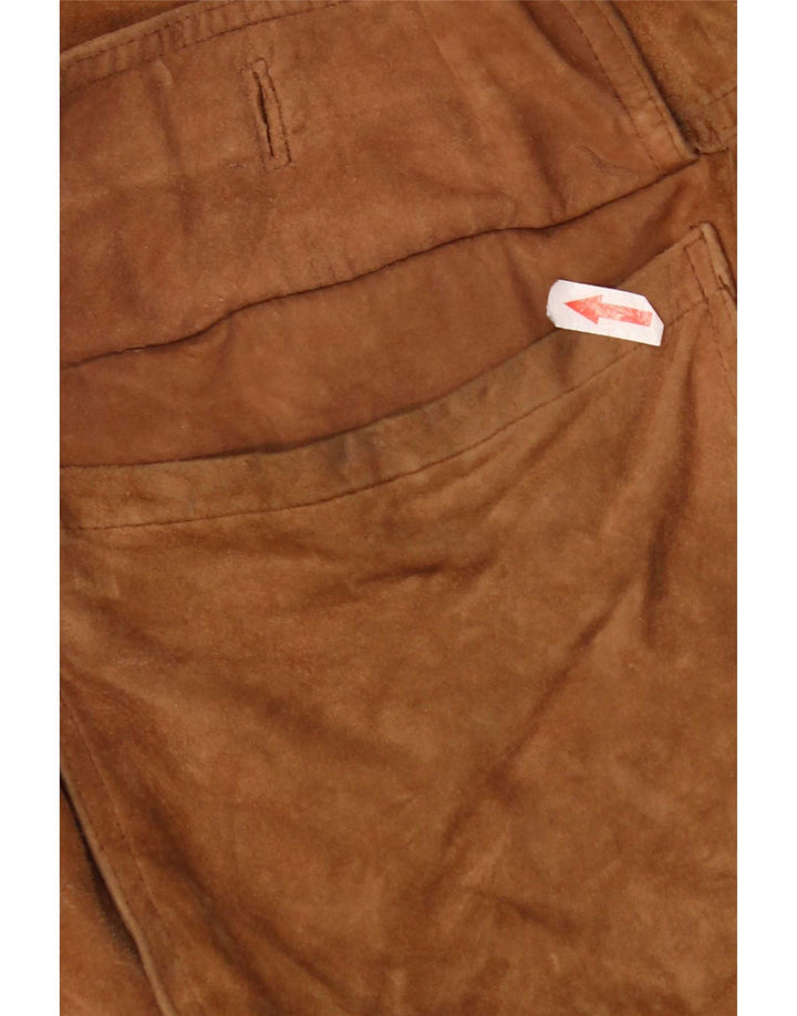 vintage Mens Suede Bomber Jacket UK 42 XL Cuir Marron