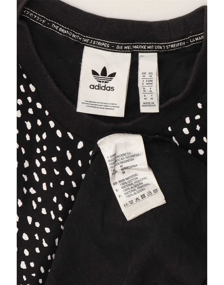 Adidas T-shirt homme en coton à pois noir moyen