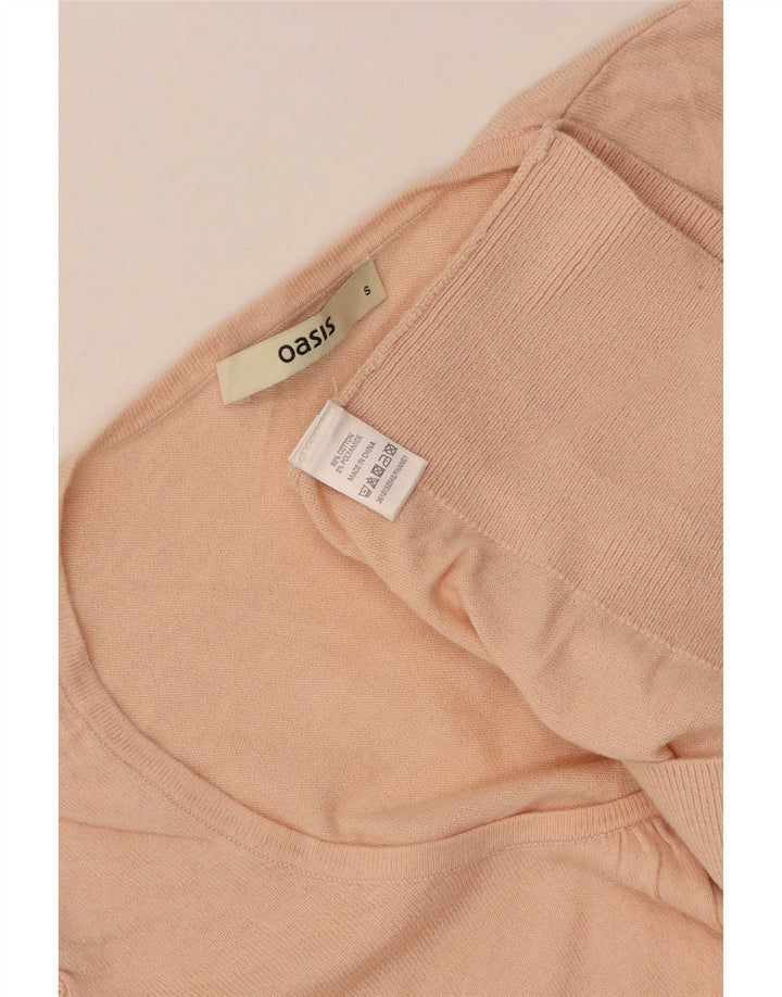 Oasis Blouse Femme Top UK 10 Petit Rose Coton