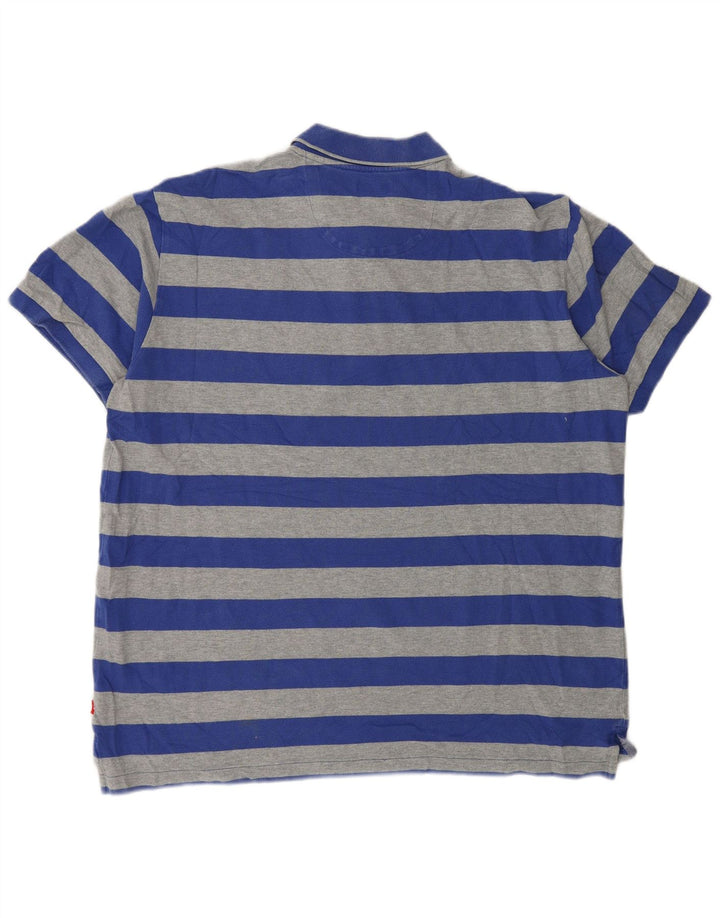 Izod Polo Homme XL Bleu Rayé Coton