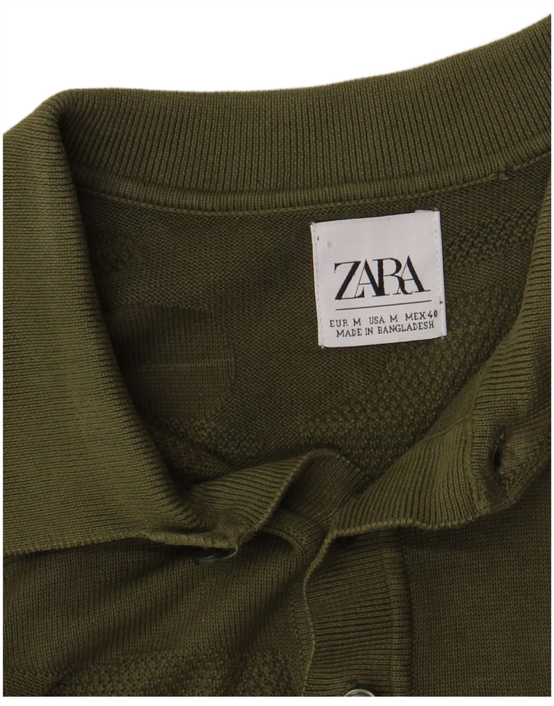 Zara Polo Homme Kaki Moyen Camouflage