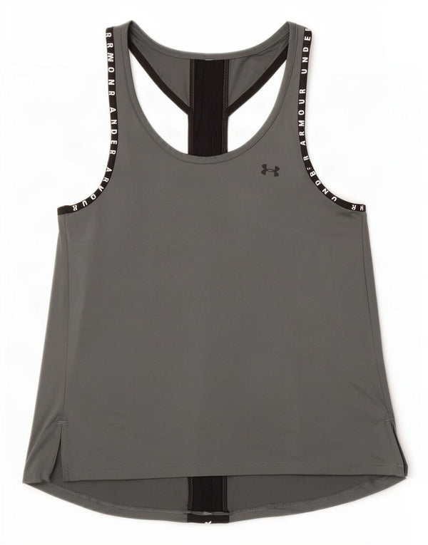 Under Armour Débardeur Graphique Femme UK 6 XS Gris Colorblock