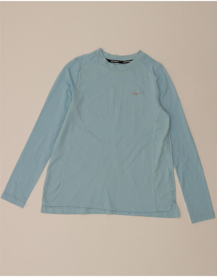 NIKE Womens Dri Fit Top Long Sleeve UK 10 Small Blue Vintage Nike and Second-Hand Nike from Messina Hembry 
