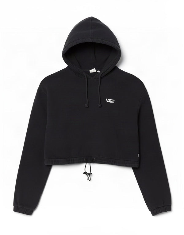 Vans Pull à capuche court pour femme UK 10 Small Noir