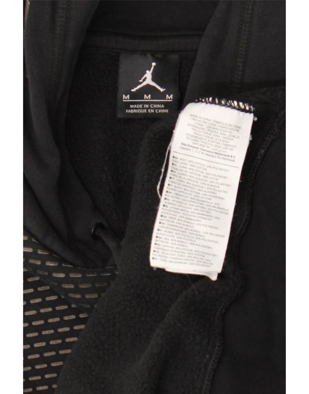 Jordan Pull à capuche graphique pour homme en coton noir moyen