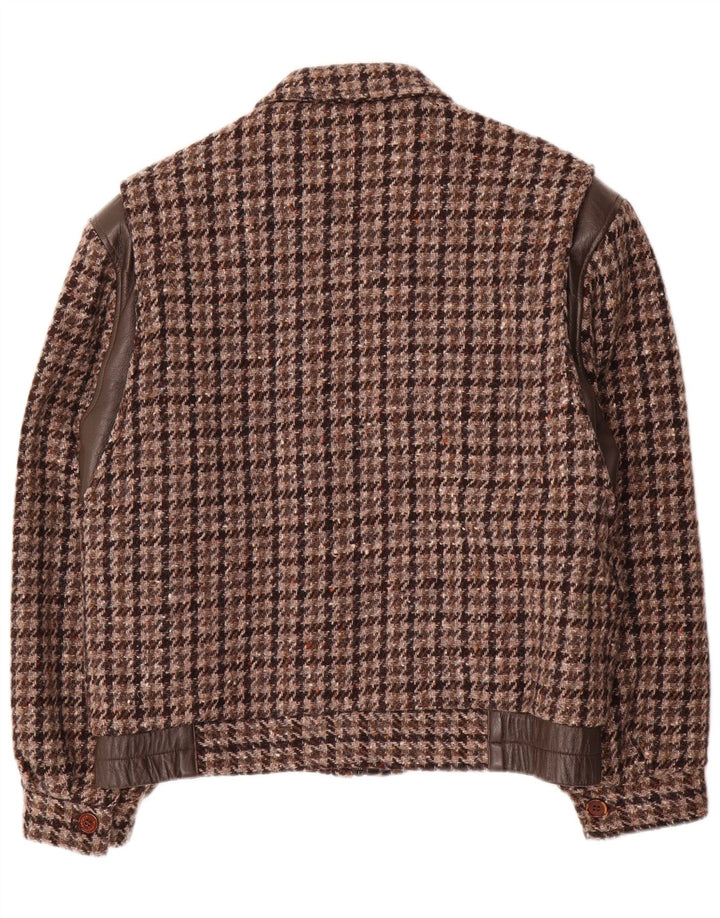 Dimensions Blouson Bomber Homme IT 46 Petit Marron Laine Pied-de-Poule