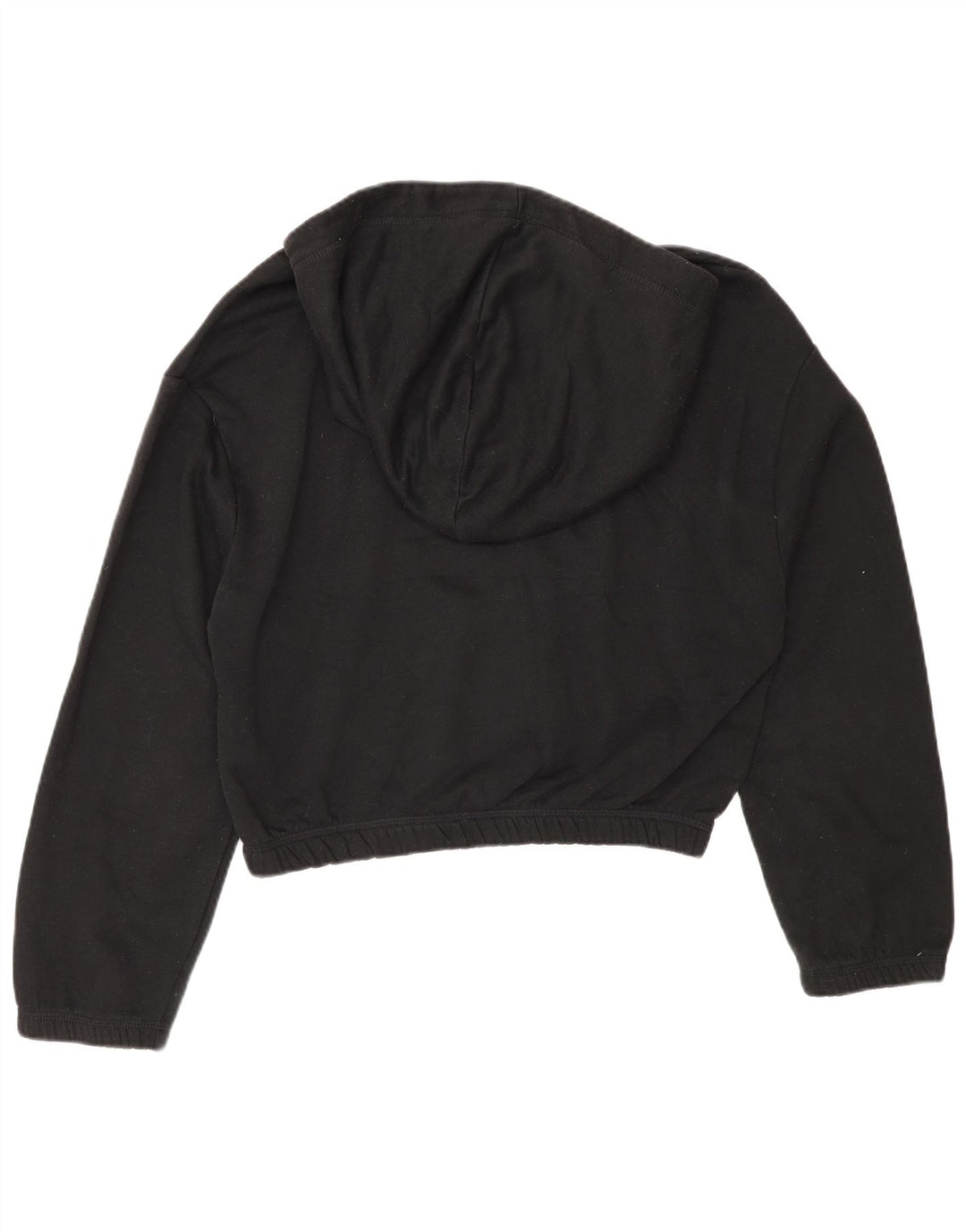 Zara Pull à capuche court pour femme UK 14 Noir moyen