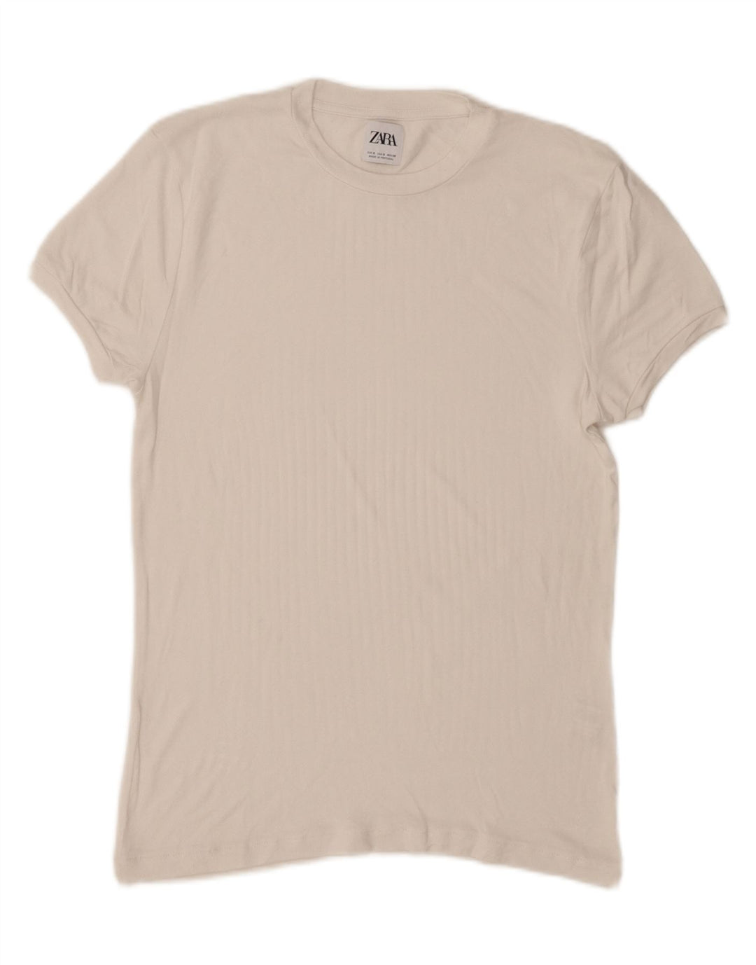 ZARA Womens T-Shirt Top UK 10 Small White Viscose Vintage Zara and Second-Hand Zara from Messina Hembry 