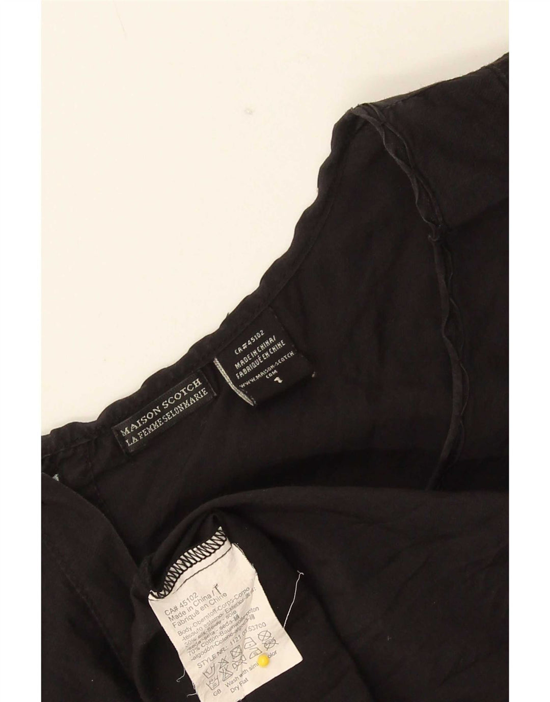 Blouse Top US 1 XS Black Silk | Maison Scotch Femme