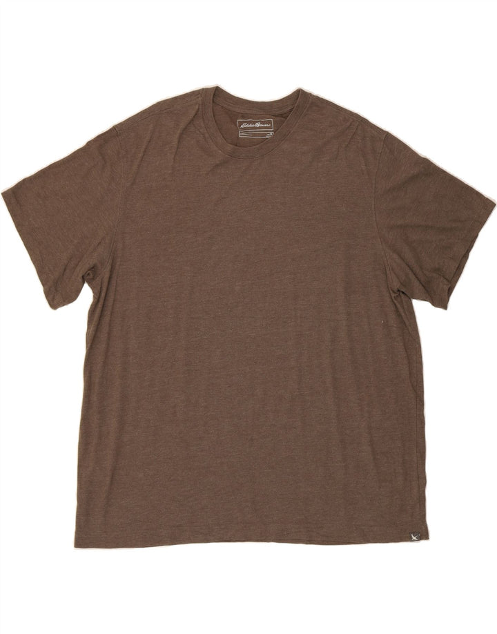 EDDIE BAUER Mens T-Shirt Top XL Brown Cotton Vintage Eddie Bauer and Second-Hand Eddie Bauer from Messina Hembry 