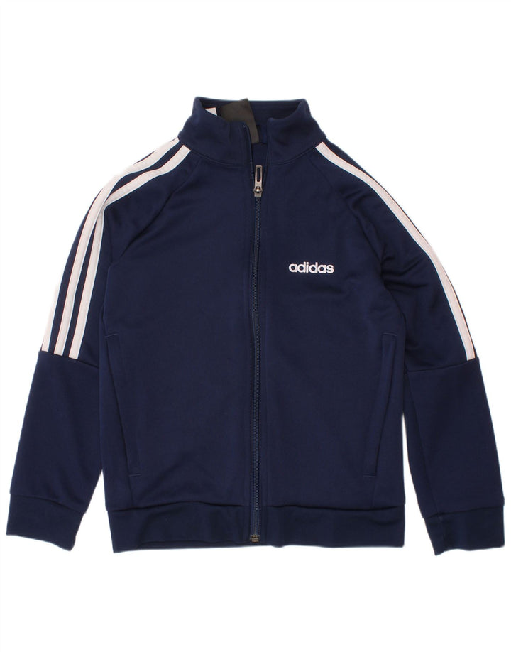 ADIDAS Veste de survêtement Climalite Garçon 7-8 ans Bleu Marine Polyester