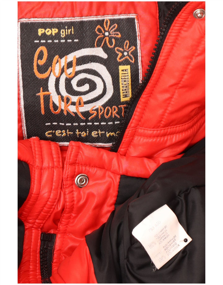 Veste matelassée à capuche vintage filles 15-16 ans Polyamide rouge