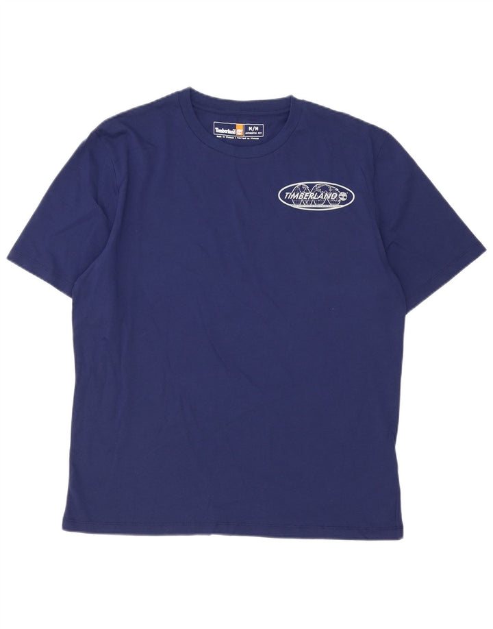 Timberland T-Shirt Graphique Homme Bleu Marine Moyen Coton