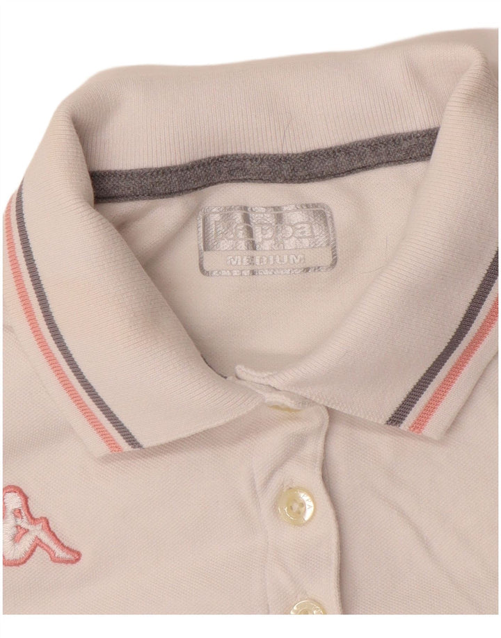 KAPPA Polo Femme UK 12 Medium Blanc