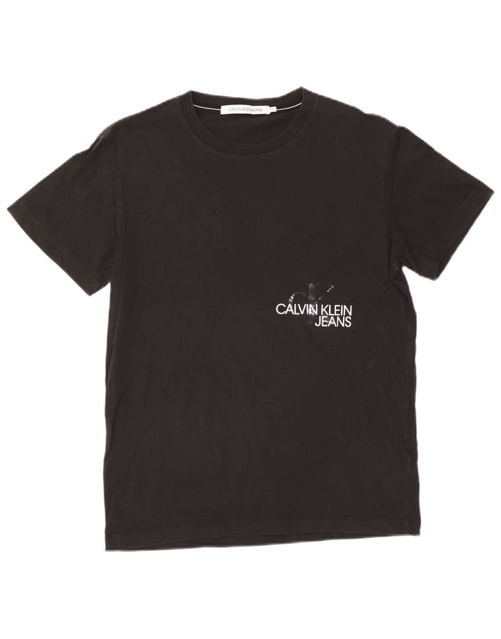 CALVIN KLEIN JEANS T-Shirt Graphique Homme Petit Noir Coton