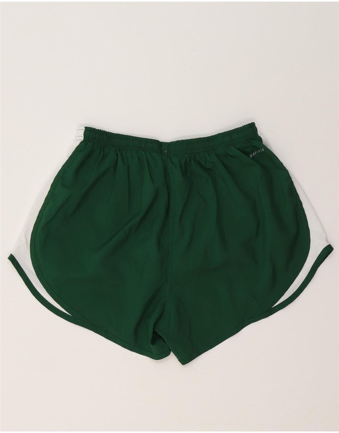 Nike Short de sport pour femme UK 14 Large Vert Colorblock Polyester