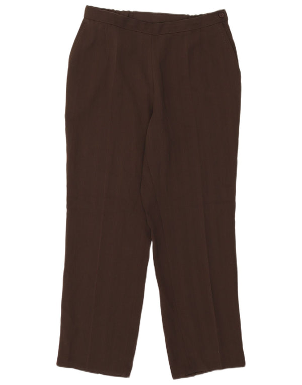 Marks & Spencer Pantalon décontracté pour femme UK 16 Large W31 L27 Marron rayé