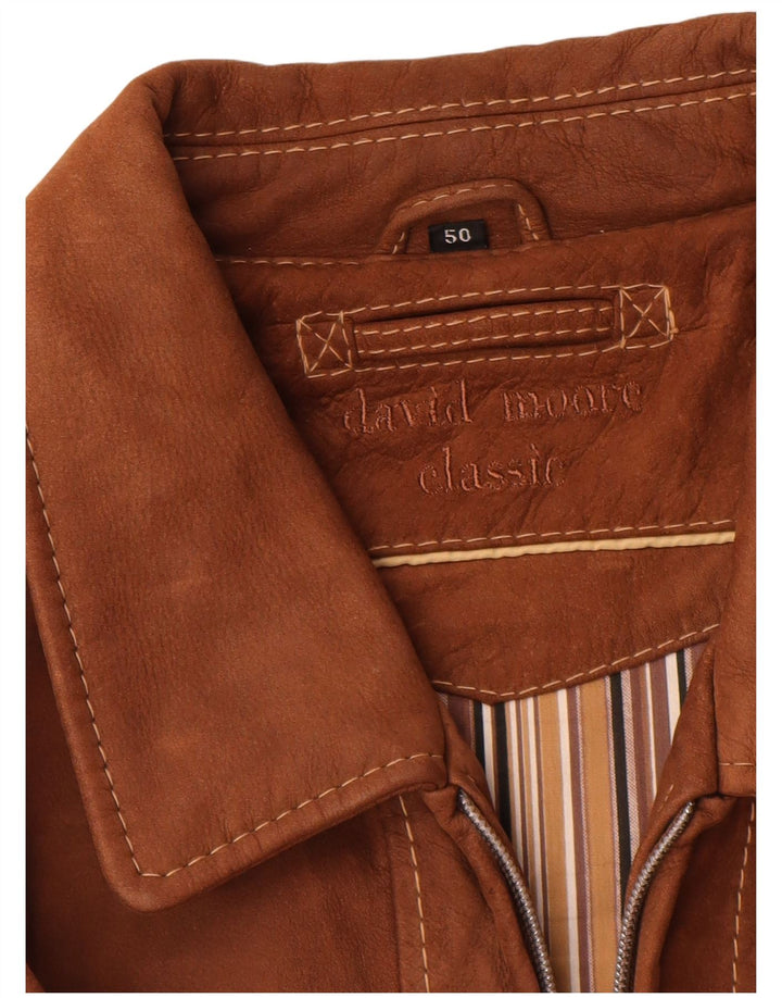 David Moore Veste en cuir pour homme IT 50 Grand cuir marron