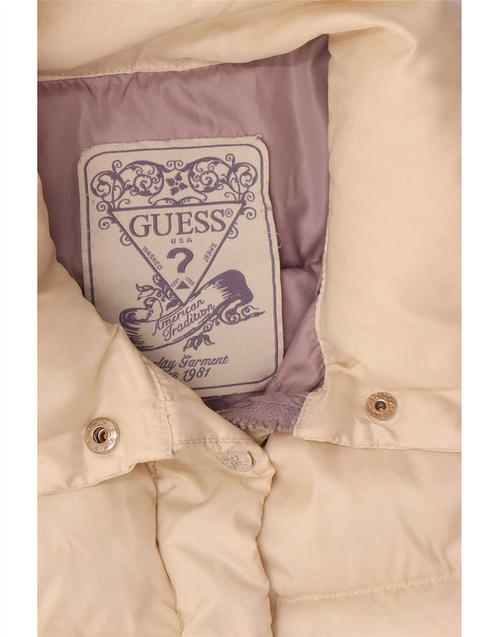 Guess Veste matelassée pour femme UK 16 Large Beige