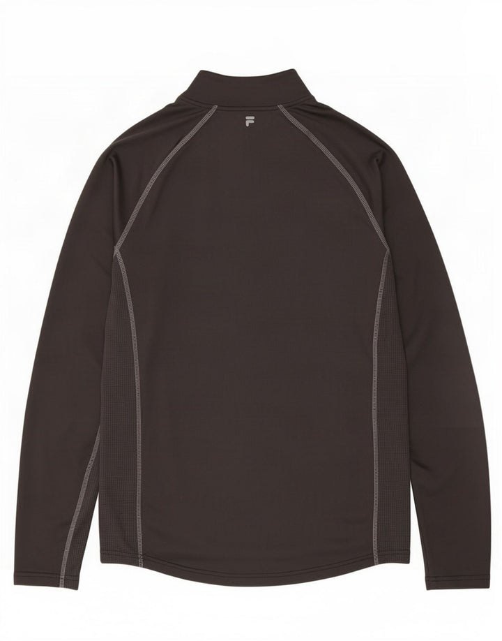 Fila Haut de Survêtement à Col Zippé Homme Noir Moyen Polyester