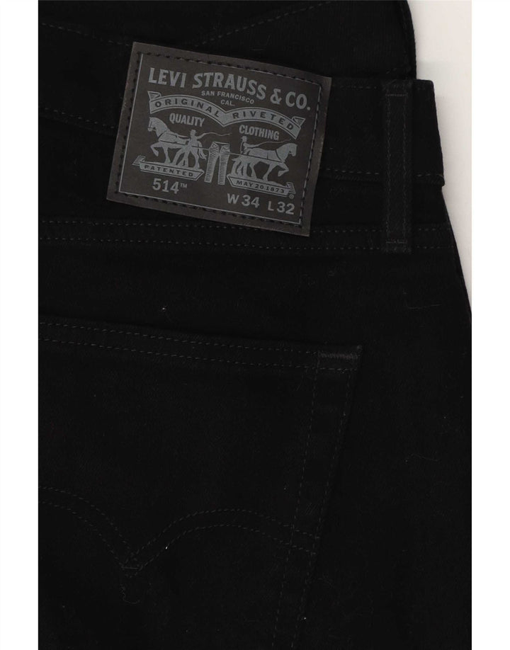 Levi's Jean Droit 514 Homme W34 L32 Noir Coton