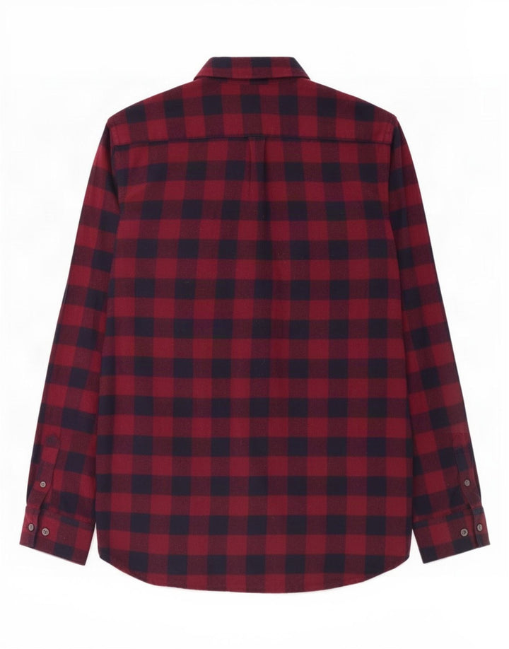 French Connection Chemise en Flanelle Homme Grand Vichy Rouge