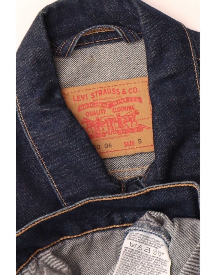Levi's Veste en jean pour homme UK 36 Small Bleu marine Coton