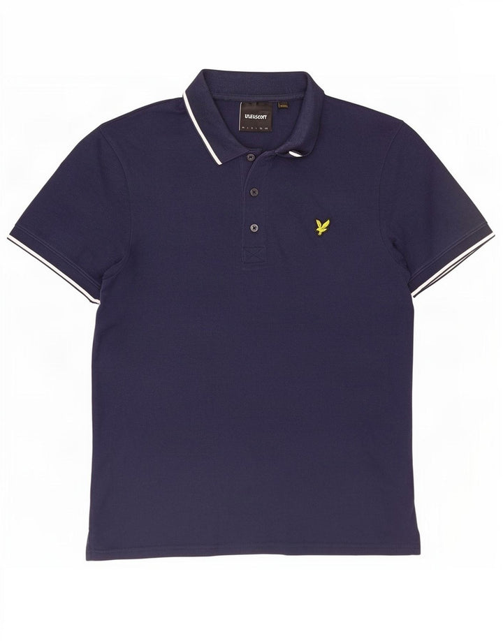Lyle & Scott Polo Homme Bleu Marine Rayé Moyen