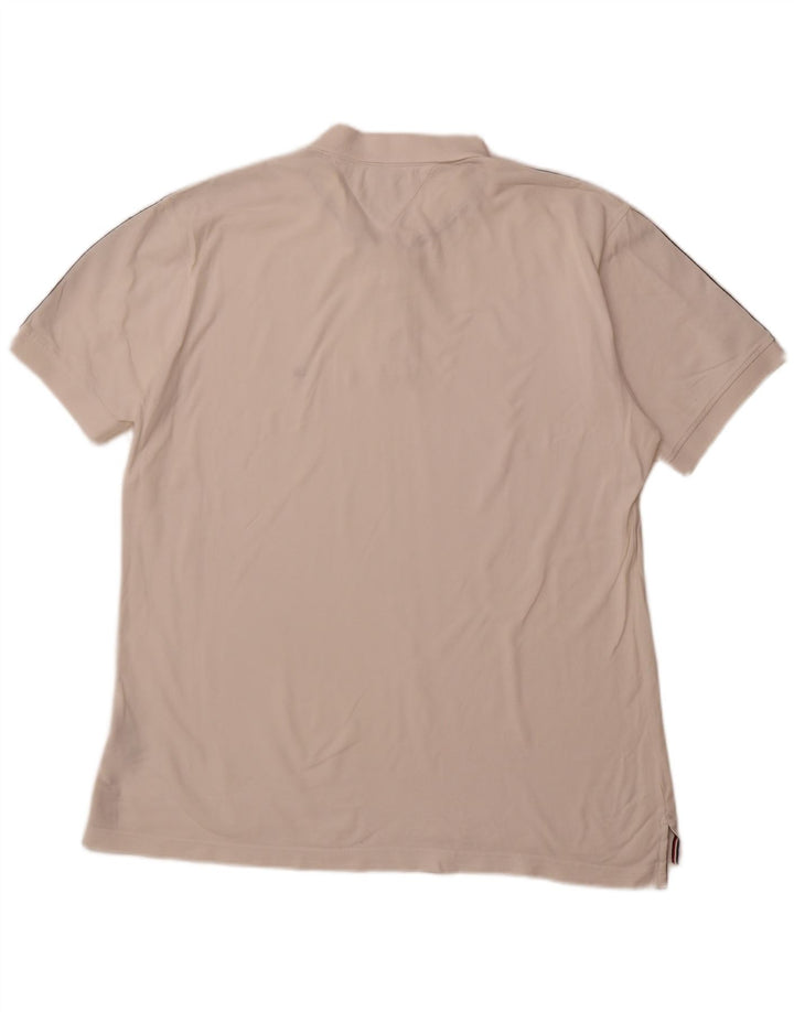 TOMMY HILFIGER Polo coupe classique pour homme 2XL en coton color block blanc