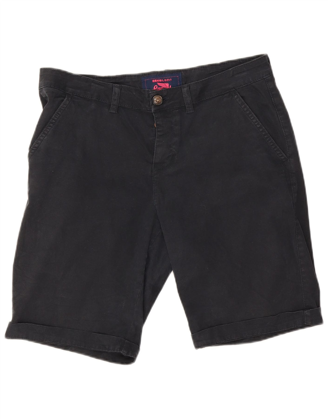 Superdry Short Chino Femme Medium W30 Bleu Marine Coton