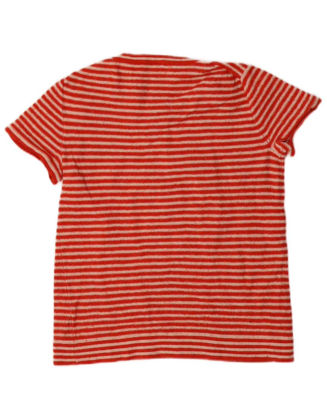 J. CREW Pull col bateau pour femme UK 6 XS Orange rayé