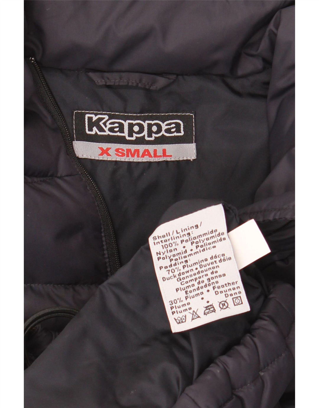 KAPPA Femme Gilet Rembourré Oversize UK 6 XS Bleu Marine Polyamide