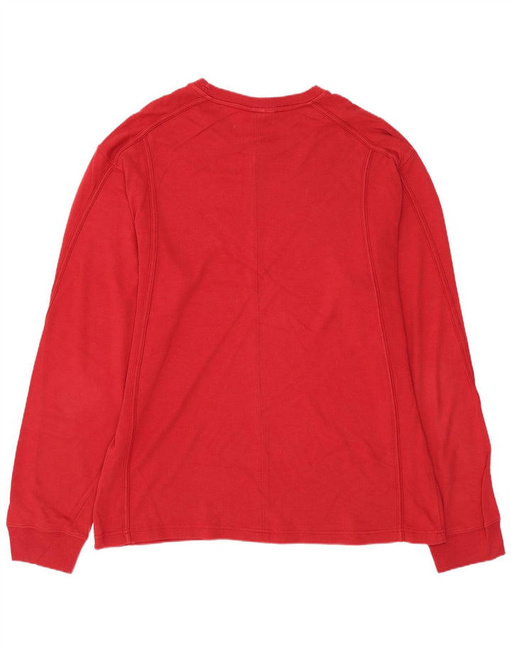 CHAMPION Haut Homme Manches Longues 2XL Rouge Coton