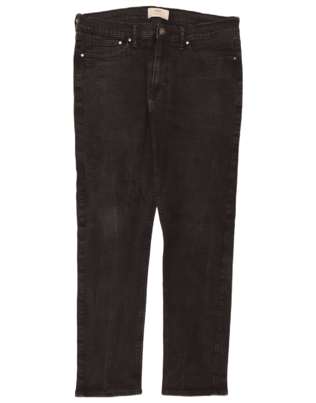 Marks & Spencer Jean Slim Homme W34 L31 Coton Noir