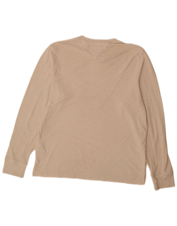 Tommy Hilfiger Haut à manches longues pour homme en coton beige