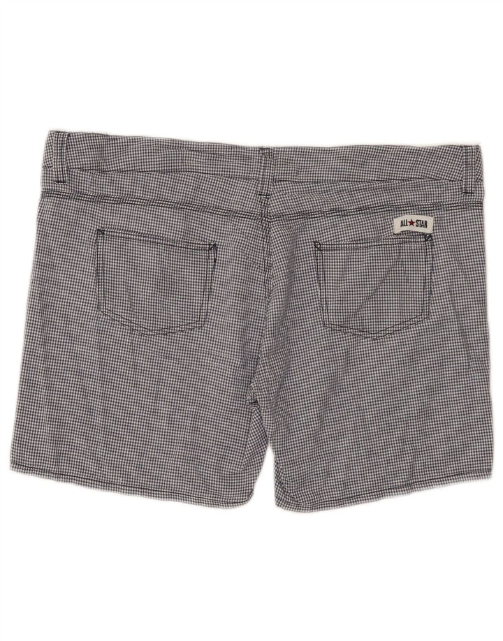Converse Short décontracté pour femme Large W34 en coton vichy bleu marine