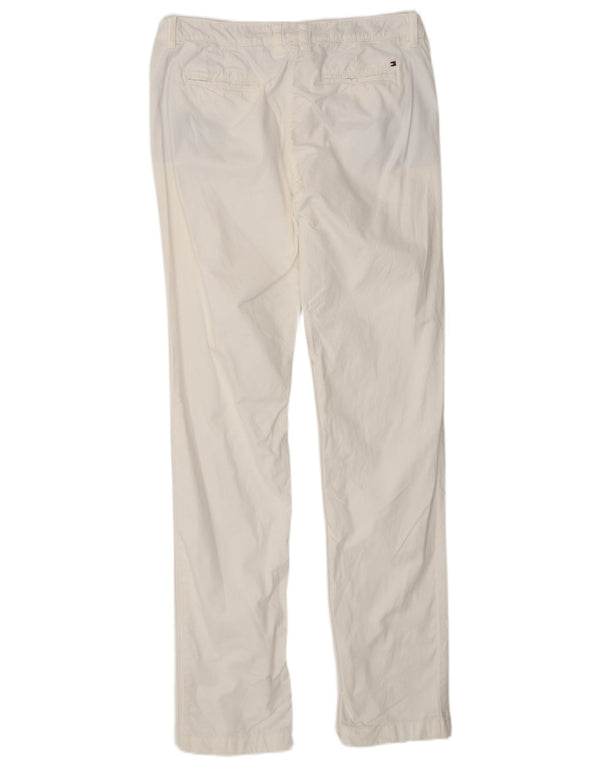 Tommy Hilfiger Pantalon chino droit pour femme US 8 Medium W30 L33 Blanc