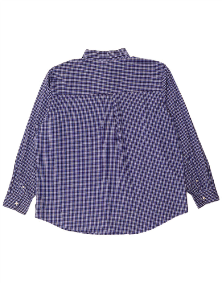 Chaps Chemise homme facile d'entretien 2XL en coton vichy bleu