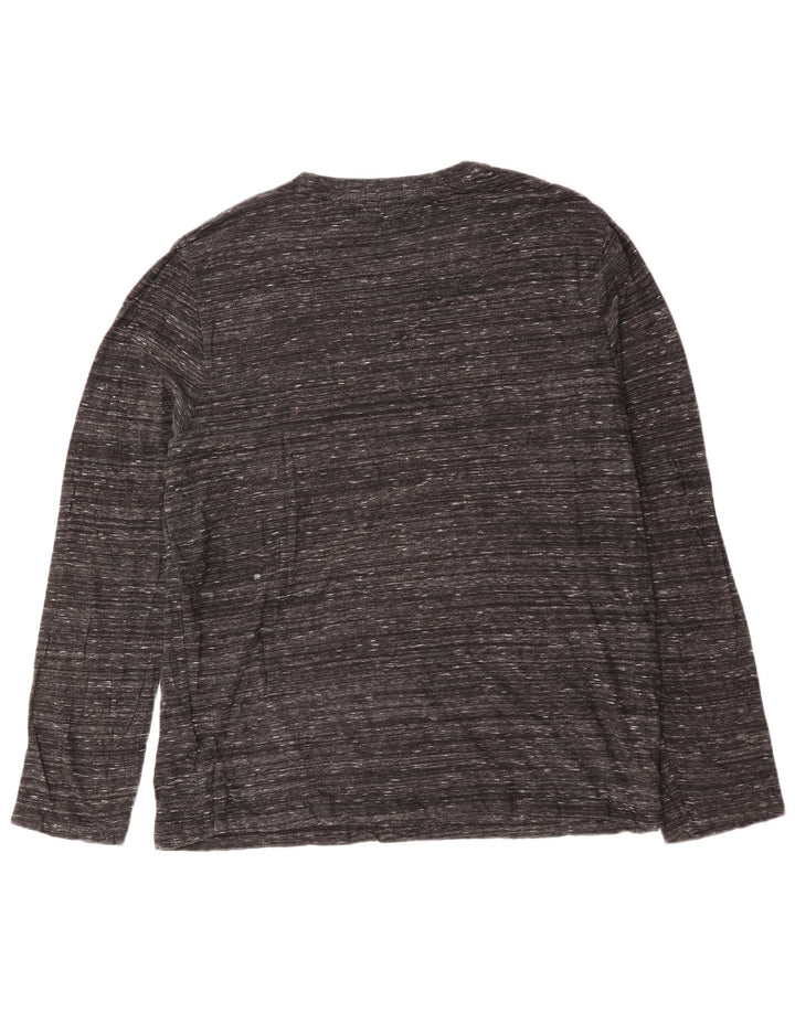 SUPERDRY Haut Homme Manches Longues 3XL Gris Moucheté Coton