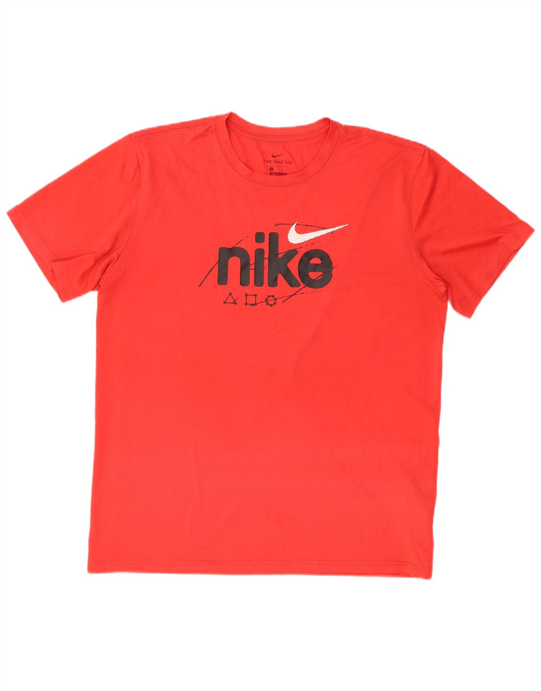 NIKE T-shirt graphique Dri Fit pour hommes, grand rouge, en polyester