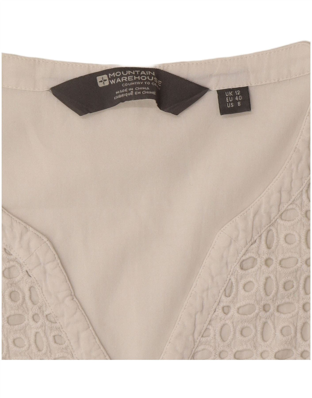 Mountain Warehouse Chemisier pour femme UK 12 Medium Blanc